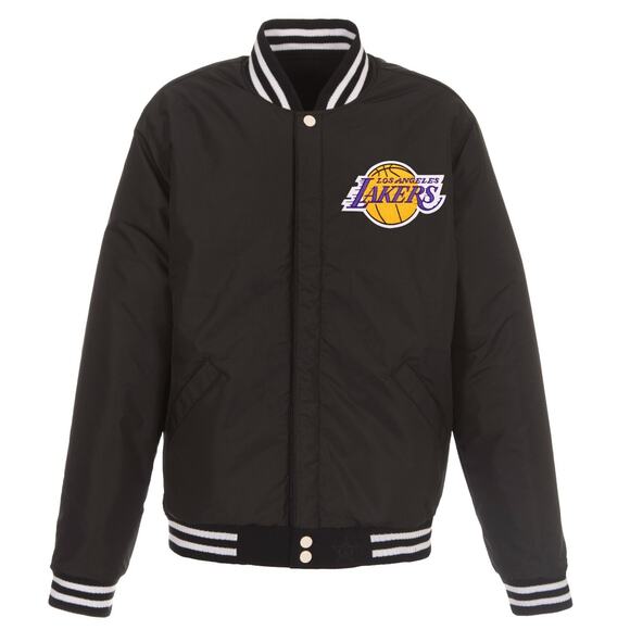 Los Angeles Lakers (NBA) Reversible Fleece Jacket with Faux Leather Sleeves - Picture 4 of 5